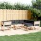 Preview: ARDEBO.de - 8-tlg. Garten-Lounge-Set mit Kissen Massivholz Kiefer