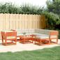 Preview: ARDEBO.de - 8tlg. Garten-Lounge-Set mit Kissen Wachsbraun Massivholz Kiefer