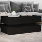 Preview: ARDEBO.de - Couchtisch mit LED-Leuchten Schwarz 90x50x40 cm