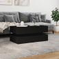 Preview: Couchtisch mit LED-Leuchten Schwarz 90x50x40 cm