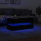 Preview: Couchtisch mit LED-Leuchten Schwarz 90x50x40 cm