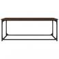 Preview: Couchtisch Braun Eichen-Optik 102x50x40 cm Holzwerkstoff Eisen