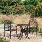 Preview: ARDEBO.de - 3-tlg. Bistro-Set Aluminiumguss Bronzen