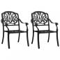 Preview: 3-tlg. Bistro-Set Aluminiumguss Schwarz