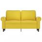 Preview: 2-Sitzer-Sofa Gelb 120 cm Samt