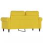 Preview: 2-Sitzer-Sofa Gelb 120 cm Samt