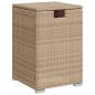 Preview: ARDEBO.de - Propan-Tank-Verstecktisch Beige 40x40x60 cm Poly Rattan