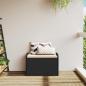 Preview: Sitzbank mit Stauraum & Kissen Schwarz 80x51x52 cm Poly Rattan