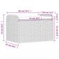 Preview: Sitzbank mit Stauraum & Kissen Schwarz 80x51x52 cm Poly Rattan