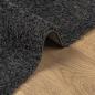 Preview: Teppich Shaggy Hochflor Modern Anthrazit 80x200 cm