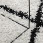 Preview: Teppich Shaggy Hochflor Modern Creme und Schwarz 200x200 cm