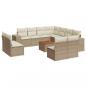 Preview: ARDEBO.de - 12-tlg. Garten-Sofagarnitur mit Kissen Beige Poly Rattan