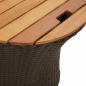 Preview: Garten-Beistelltische 2 Stk. mit Holzplatte Schwarz Poly Rattan