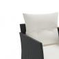 Preview: Gartensofa 2-Sitzer mit Hockern Schwarz Poly Rattan