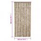 Preview: Fliegenvorhang Dunkelbraun und Beige 100x200 cm Chenille