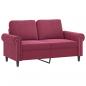 Preview: 2-Sitzer-Sofa Weinrot 120 cm Samt