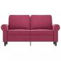 Preview: 2-Sitzer-Sofa Weinrot 120 cm Samt