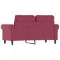 Preview: 2-Sitzer-Sofa Weinrot 120 cm Samt