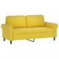 Preview: ARDEBO.de - 2-Sitzer-Sofa Gelb 140 cm Samt