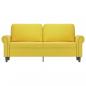 Preview: 2-Sitzer-Sofa Gelb 140 cm Samt