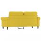 Preview: 2-Sitzer-Sofa Gelb 140 cm Samt