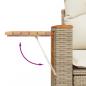 Preview: 11-tlg. Garten-Sofagarnitur mit Kissen Beige Poly Rattan