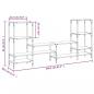 Preview: TV-Schrank Schwarz 206,5x28,5x95 cm Holzwerkstoff