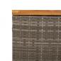 Preview: Gartentruhe Grau 80x40x48 cm Poly Rattan Akazienholz