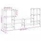 Preview: TV-Schrank Braun Eichen-Optik 206,5x28,5x95 cm Holzwerkstoff