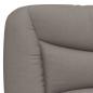 Preview: Bettgestell mit Kopfteil Taupe 180x200 cm Stoff