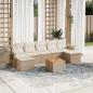 Preview: ARDEBO.de - 8-tlg. Garten-Sofagarnitur mit Kissen Beige Poly Rattan