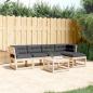 Preview: ARDEBO.de - 5-tlg. Garten-Sofagarnitur mit Kissen Massivholz Kiefer