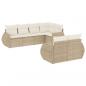 Preview: 7-tlg. Garten-Sofagarnitur mit Kissen Beige Poly Rattan