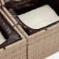 Preview: 9-tlg. Garten-Sofagarnitur mit Kissen Beige Poly Rattan