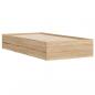 Preview: Bettgestell mit Schubladen Sonoma-Eiche 90x200cm Holzwerkstoff