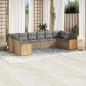 Preview: ARDEBO.de - 10-tlg. Garten-Sofagarnitur mit Kissen Beige Poly Rattan