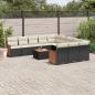 Preview: ARDEBO.de - 12-tlg. Garten-Sofagarnitur mit Kissen Schwarz Poly Rattan