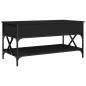 Preview: Couchtisch Schwarz 100x50x50 cm Holzwerkstoff und Metall