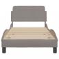 Preview: Bettgestell mit Kopfteil Taupe 80x200 cm Stoff