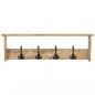 Preview: Wandgarderobe mit 4 Haken Massivholz Mango