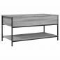 Preview: Couchtisch Grau Sonoma 100x50x50 cm Holzwerkstoff und Metall