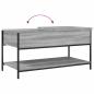 Preview: Couchtisch Grau Sonoma 100x50x50 cm Holzwerkstoff und Metall