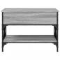 Preview: Couchtisch Grau Sonoma 70x50x50 cm Holzwerkstoff und Metall