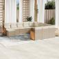 Preview: ARDEBO.de - 12-tlg. Garten-Sofagarnitur mit Kissen Beige Poly Rattan