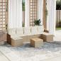 Preview: ARDEBO.de - 8-tlg. Garten-Sofagarnitur mit Kissen Beige Poly Rattan