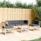 Preview: ARDEBO.de - 5-tlg. Garten-Sofagarnitur mit Kissen Massivholz Kiefer