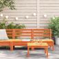 Preview: Gartensofas ohne Armlehnen 2 Stk. Wachsbraun Massivholz Kiefer