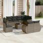 Preview: ARDEBO.de - 9-tlg. Garten-Sofagarnitur mit Kissen Grau Poly Rattan