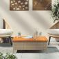 Preview: Gartentisch Beige 70x70x25 cm Rattan und Akazienholz