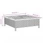 Preview: Gartentisch Beige 70x70x25 cm Rattan und Akazienholz